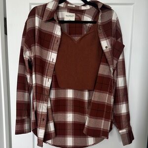 Abercrombie Flannel Tank Set